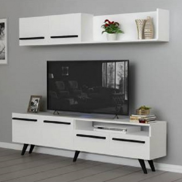 BMdekor TV Ünitesi Merit Beyaz 180 cm - 2