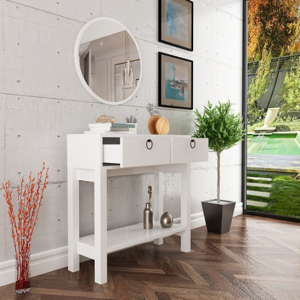 BMdekor Aynalı Dresuar Vaks Beyaz - 3