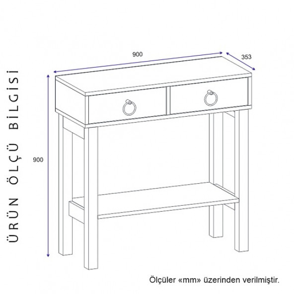 BMdekor Aynalı Dresuar Vaks Beyaz - 5
