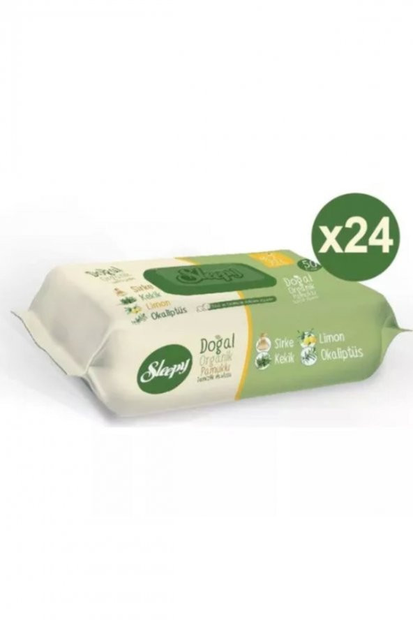 Sleepy Doğal Organik Pamuklu Temizlik Havlusu 24Lü 1200 Yaprak - 4