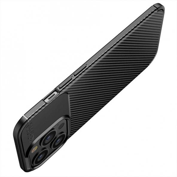 Apple iPhone 13 Pro Kılıf Antişok Carbon Regnor Silikon Kapak - 2