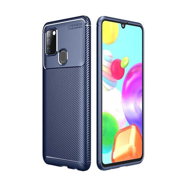 Samsung Galaxy A21S Kılıf Antişok Carbon Desenli Regnor Silikon Kapak - 4