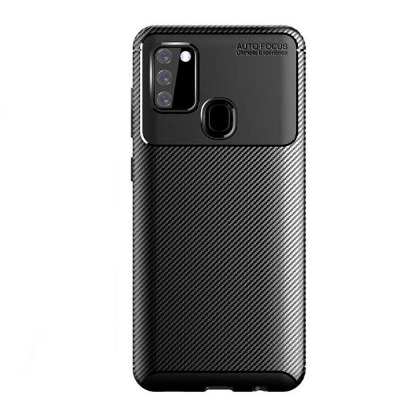 Samsung Galaxy A21S Kılıf Antişok Carbon Desenli Regnor Silikon Kapak - 6