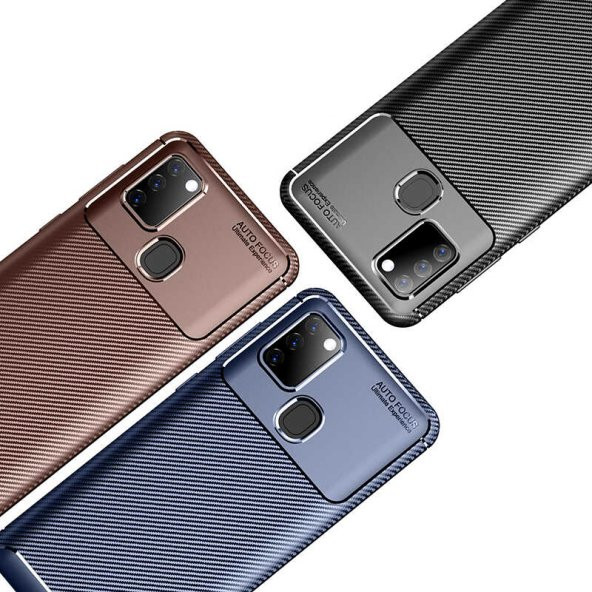 Samsung Galaxy A21S Kılıf Antişok Carbon Desenli Regnor Silikon Kapak - 8