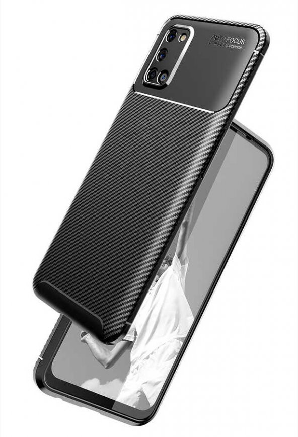 Oppo A92 Kılıf Antişok Carbon Desenli Regnor Silikon Kapak - 5