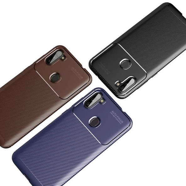 Samsung Galaxy A11 Kılıf Antişok Carbon Desenli Regnor Silikon Kapak - 6