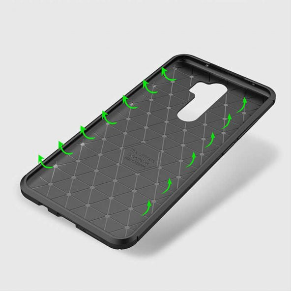 Xiaomi Redmi Note 8 Pro Kılıf Antişok Carbon Regnor Antişok Carbon Silikon - 10
