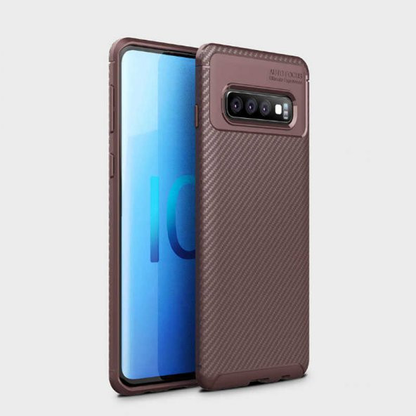 Samsung Galaxy S10E Kılıf Antişok Carbon Regnor Antişok Carbon Silikon