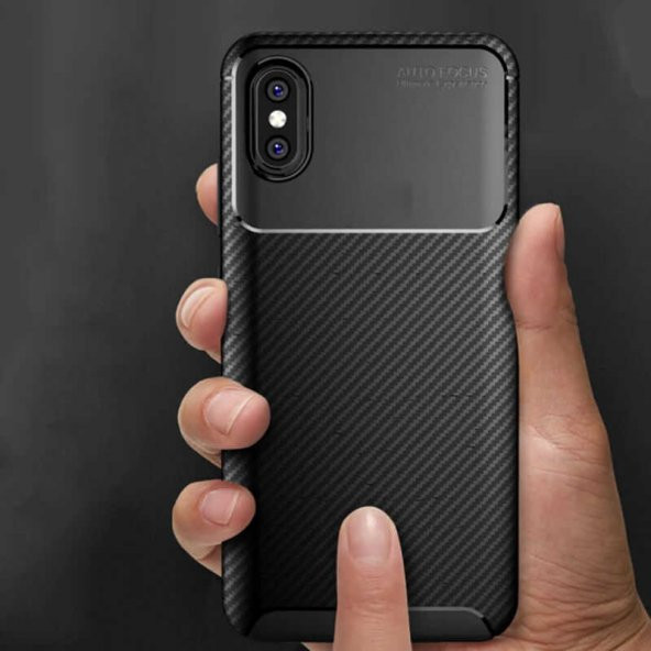Xiaomi Mi 8 Pro Kılıf Antişok Carbon Regnor Antişok Carbon Silikon - 5