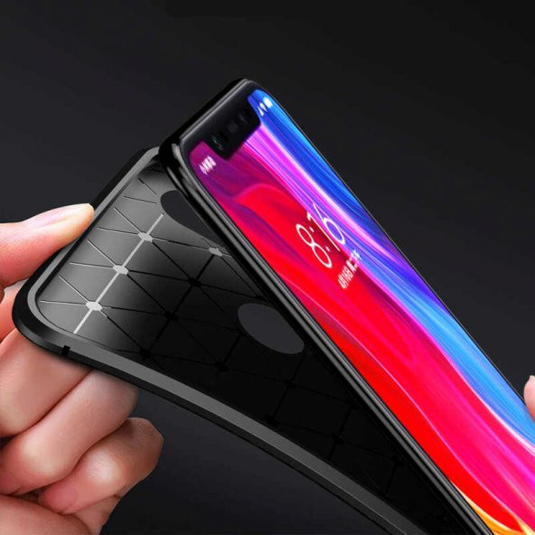 Xiaomi Mi 8 Pro Kılıf Antişok Carbon Regnor Antişok Carbon Silikon - 8