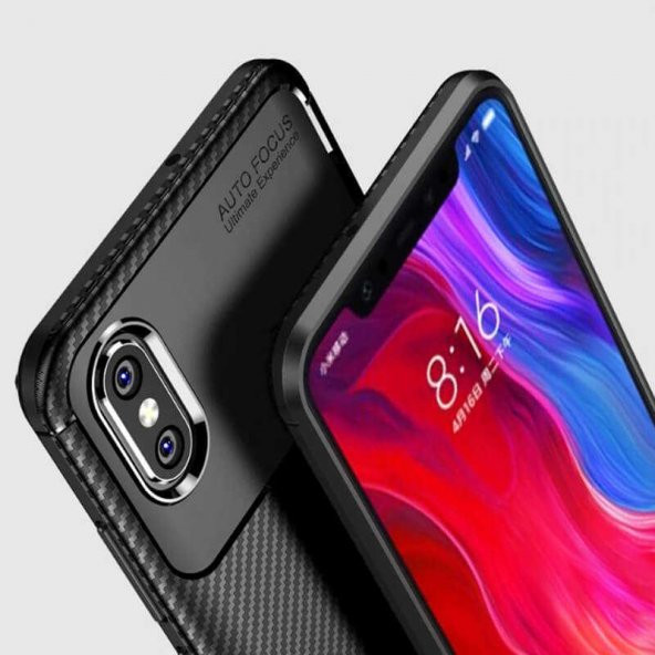 Xiaomi Mi 8 Pro Kılıf Antişok Carbon Regnor Antişok Carbon Silikon - 9