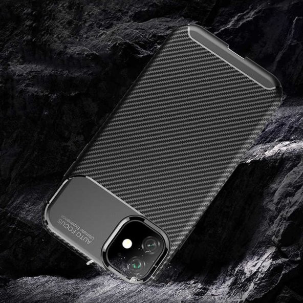 Apple iPhone 11 Kılıf Antişok Carbon Regnor Antişok Carbon Silikon - 5
