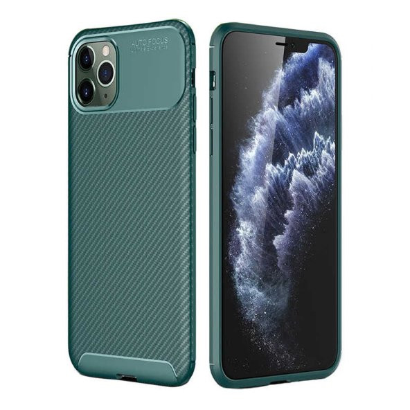Apple iPhone 11 Pro 5.8" Kılıf Antişok Carbon Regnor Antişok Carbon Silikon - 6