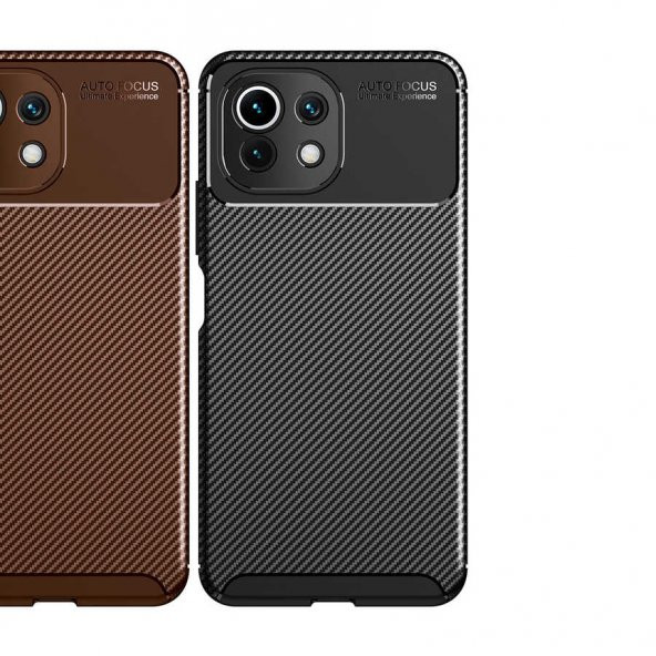 Xiaomi Mi 11 Lite Kılıf Antişok Carbon Desenli Regnor Silikon Kapak - 3