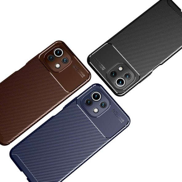 Xiaomi Mi 11 Lite Kılıf Antişok Carbon Desenli Regnor Silikon Kapak - 5