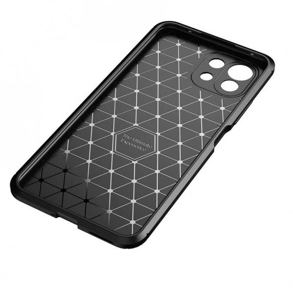 Xiaomi Mi 11 Lite Kılıf Antişok Carbon Desenli Regnor Silikon Kapak - 6