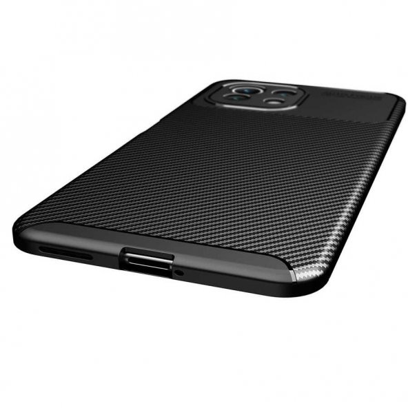 Xiaomi Mi 11 Lite Kılıf Antişok Carbon Desenli Regnor Silikon Kapak - 7