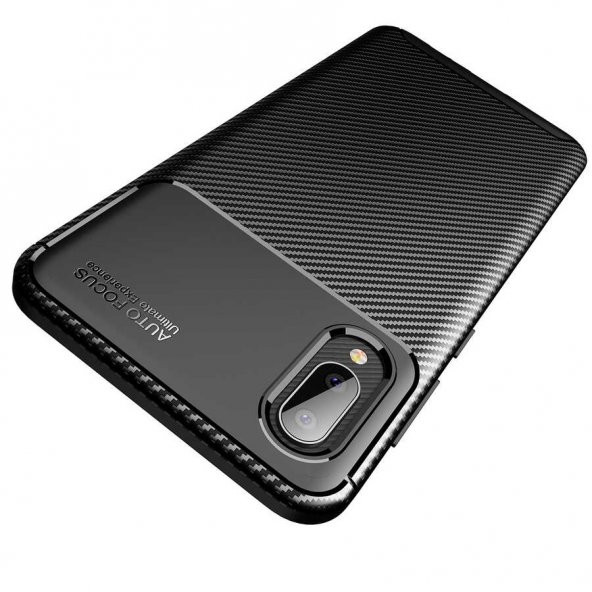 Samsung Galaxy A02 Kılıf Antişok Carbon Desenli Regnor Silikon Kapak - 2