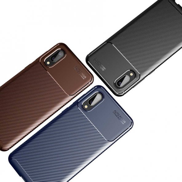 Samsung Galaxy A02 Kılıf Antişok Carbon Desenli Regnor Silikon Kapak - 5