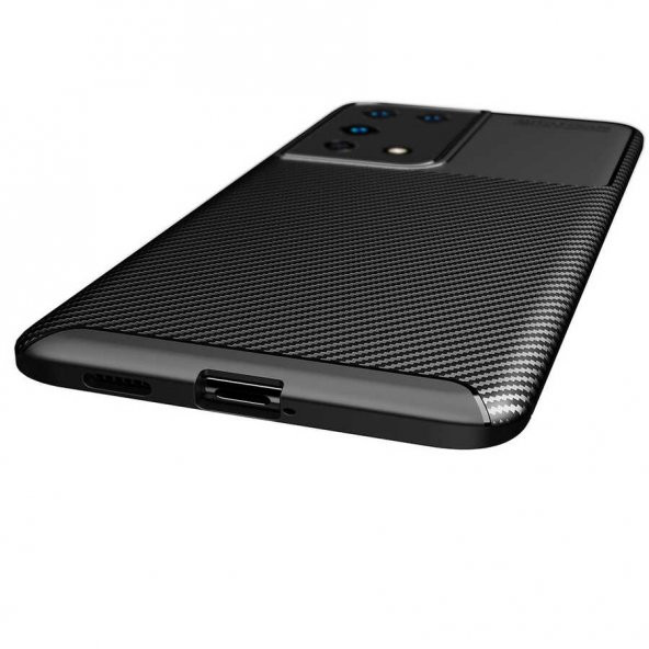 Samsung Galaxy S21 Ultra Kılıf Antişok Carbon Desenli Regnor Silikon Kapak - 9