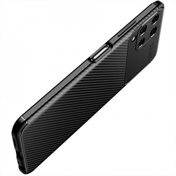Samsung Galaxy A22 4G Kılıf Antişok Carbon Desenli Regnor Silikon Kapak - 8