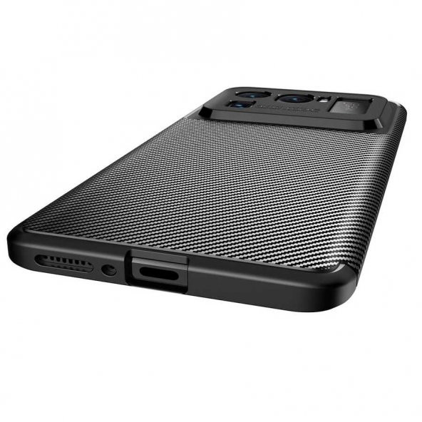 Xiaomi Mi 11 Ultra Kılıf Antişok Carbon Desenli Regnor Silikon Kapak - 5