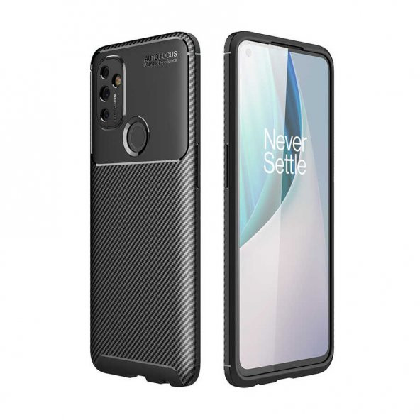 One Plus Nord N100 Kılıf Antişok Carbon Desenli Regnor Silikon Kapak - 11