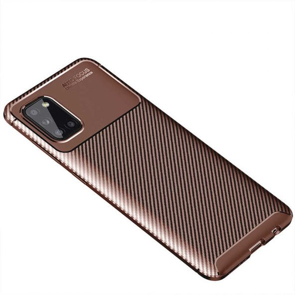 Samsung Galaxy A31 Kılıf Antişok Carbon Desenli Regnor Silikon Kapak - 3