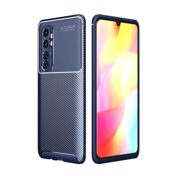 Xiaomi Mi Note 10 Lite Kılıf Antişok Carbon Desenli Regnor Silikon Kapak - 4