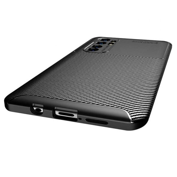 Xiaomi Mi Note 10 Lite Kılıf Antişok Carbon Desenli Regnor Silikon Kapak - 12