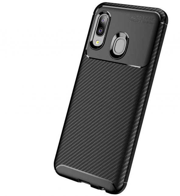Samsung Galaxy A20E Kılıf Antişok Carbon Desenli Regnor Silikon Kapak - 6