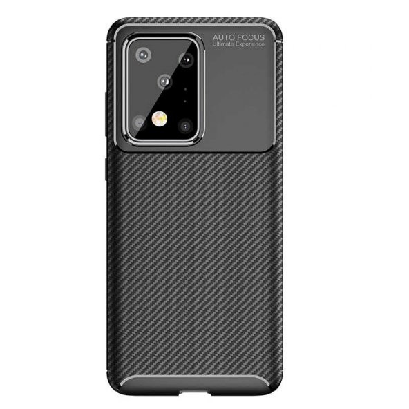 Samsung Galaxy S20 Ultra Kılıf Antişok Carbon Desenli Regnor Silikon Kapak - 6