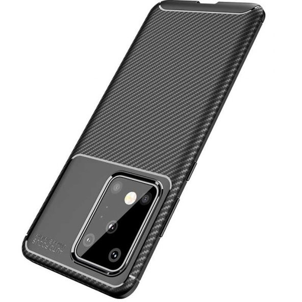 Samsung Galaxy S20 Ultra Kılıf Antişok Carbon Desenli Regnor Silikon Kapak - 9