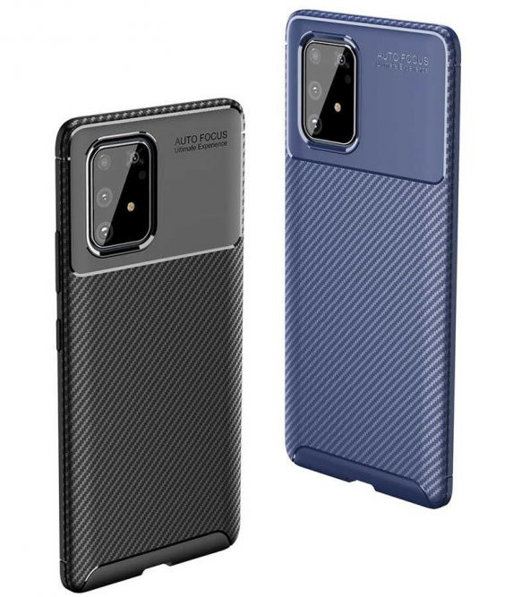 Samsung Galaxy A91 (S10 Lite) Kılıf Antişok Carbon Regnor Antişok Carbon Silikon - 5