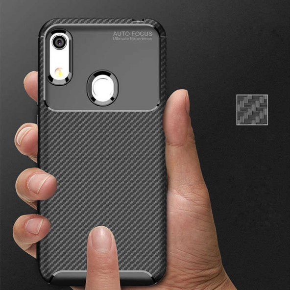 Huaewi Y6S 2019 Kılıf Antişok Carbon Regnor Antişok Carbon Silikon - 9