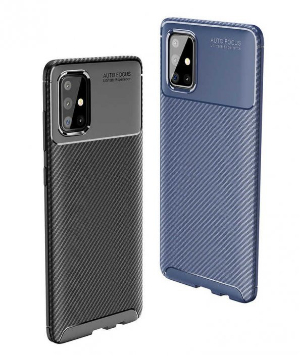 Samsung Galaxy A71 Kılıf Antişok Carbon Regnor Antişok Carbon Silikon