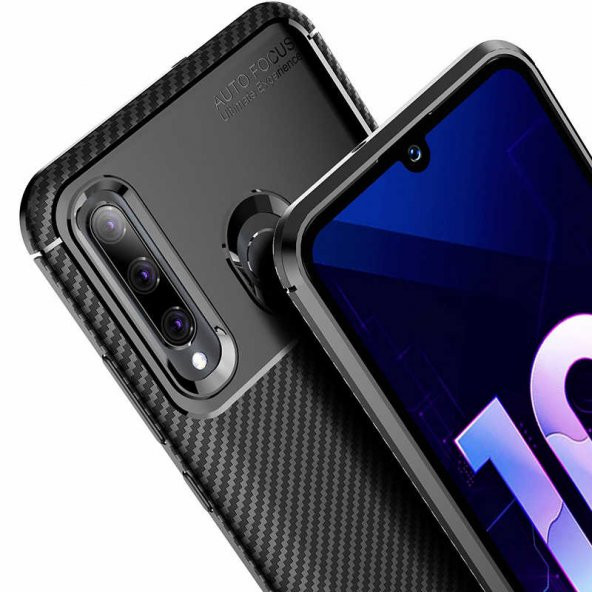Huawei Honor 20 Lite Kılıf Antişok Carbon Regnor Antişok Carbon Silikon - 9