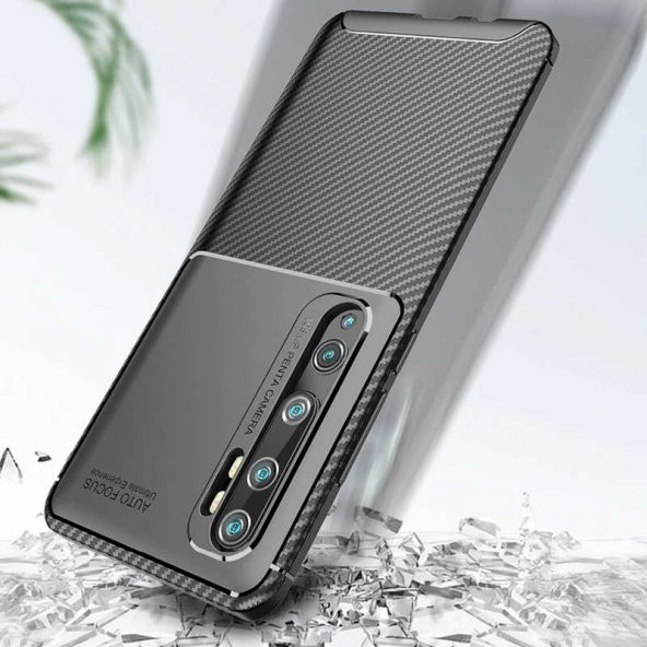 Xiaomi Mi Note 10 Kılıf Antişok Carbon Regnor Antişok Carbon Silikon - 6