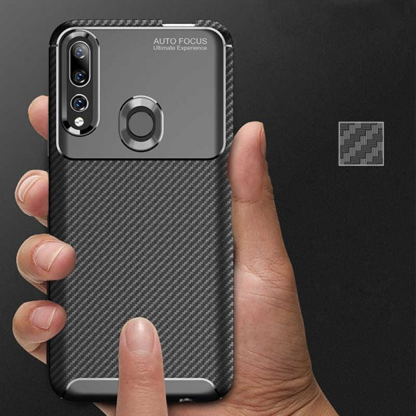 Huawei Y9 Prime 2019 Kılıf Antişok Carbon Regnor Antişok Carbon Silikon - 11