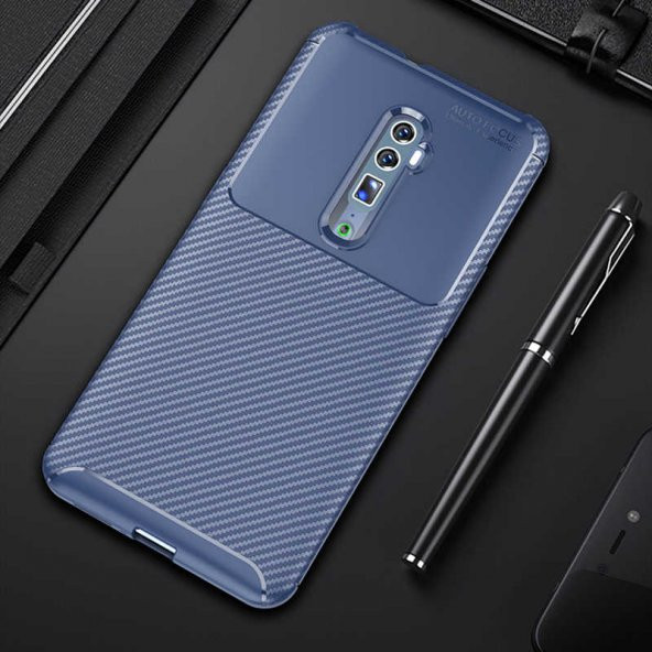 Oppo Reno 10X Zoom Kılıf Antişok Carbon Regnor Antişok Carbon Silikon - 3