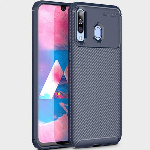 Samsung Galaxy M30 Kılıf Antişok Carbon Regnor Antişok Carbon Silikon