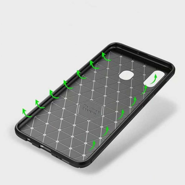 Samsung Galaxy A20 Kılıf Antişok Carbon Regnor Antişok Carbon Silikon - 7