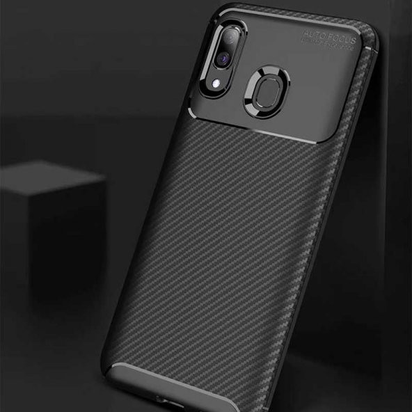 Samsung Galaxy A20 Kılıf Antişok Carbon Regnor Antişok Carbon Silikon - 9