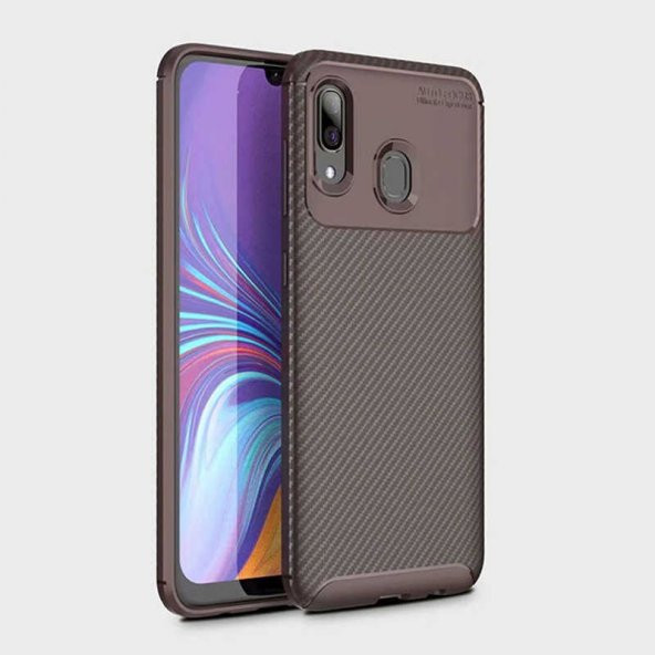 Samsung Galaxy A30 Kılıf Antişok Carbon Regnor Antişok Carbon Silikon