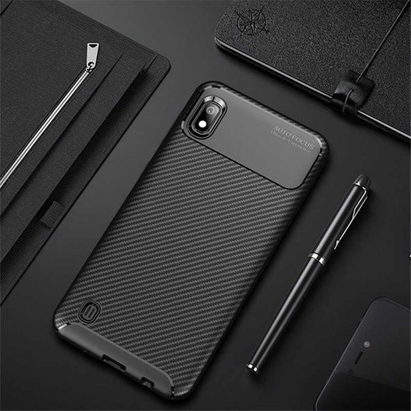 Samsung Galaxy A10 Kılıf Antişok Carbon Regnor Antişok Carbon Silikon - 2