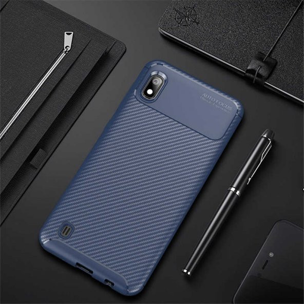 Samsung Galaxy A10 Kılıf Antişok Carbon Regnor Antişok Carbon Silikon - 3
