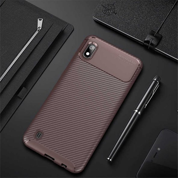 Samsung Galaxy A10 Kılıf Antişok Carbon Regnor Antişok Carbon Silikon - 4