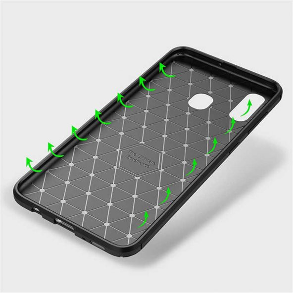 Samsung Galaxy A10 Kılıf Antişok Carbon Regnor Antişok Carbon Silikon - 7