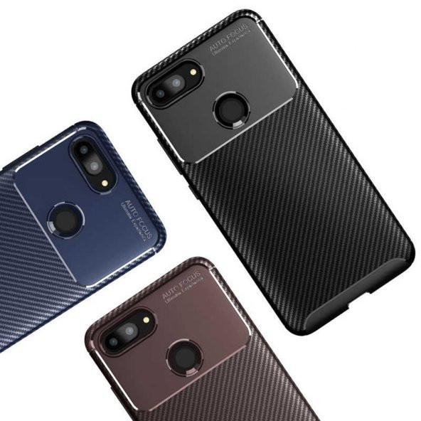Xiaomi Mi 8 Lite Kılıf Antişok Carbon Regnor Antişok Carbon Silikon - 6