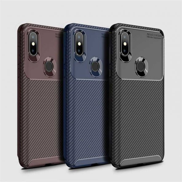 Xiaomi Mi Mix 3 Kılıf Antişok Carbon Regnor Antişok Carbon Silikon